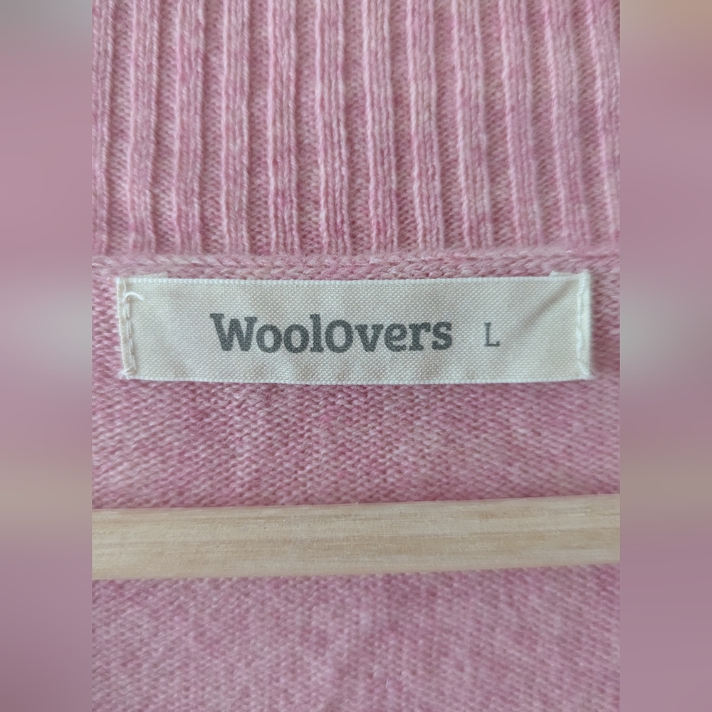 Woolovers Cashmere & Merino Wool Tunic Sweater Light Pink Large Large (US 12/14) - Picture 3 of 13